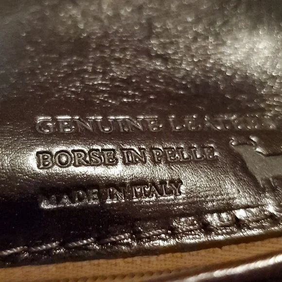 Vera Pelle Made In Italy Leather Dark Brown shoulder bag. Vintage - Picture 10 of 10